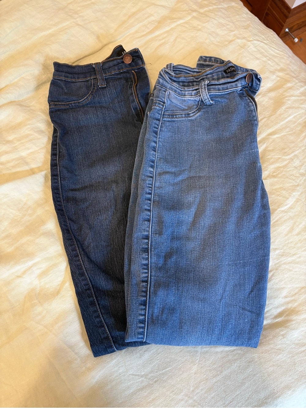 Fashion Nova Women's Skinny Jeans Duo in Dark and Medium Blue - Women’s 7